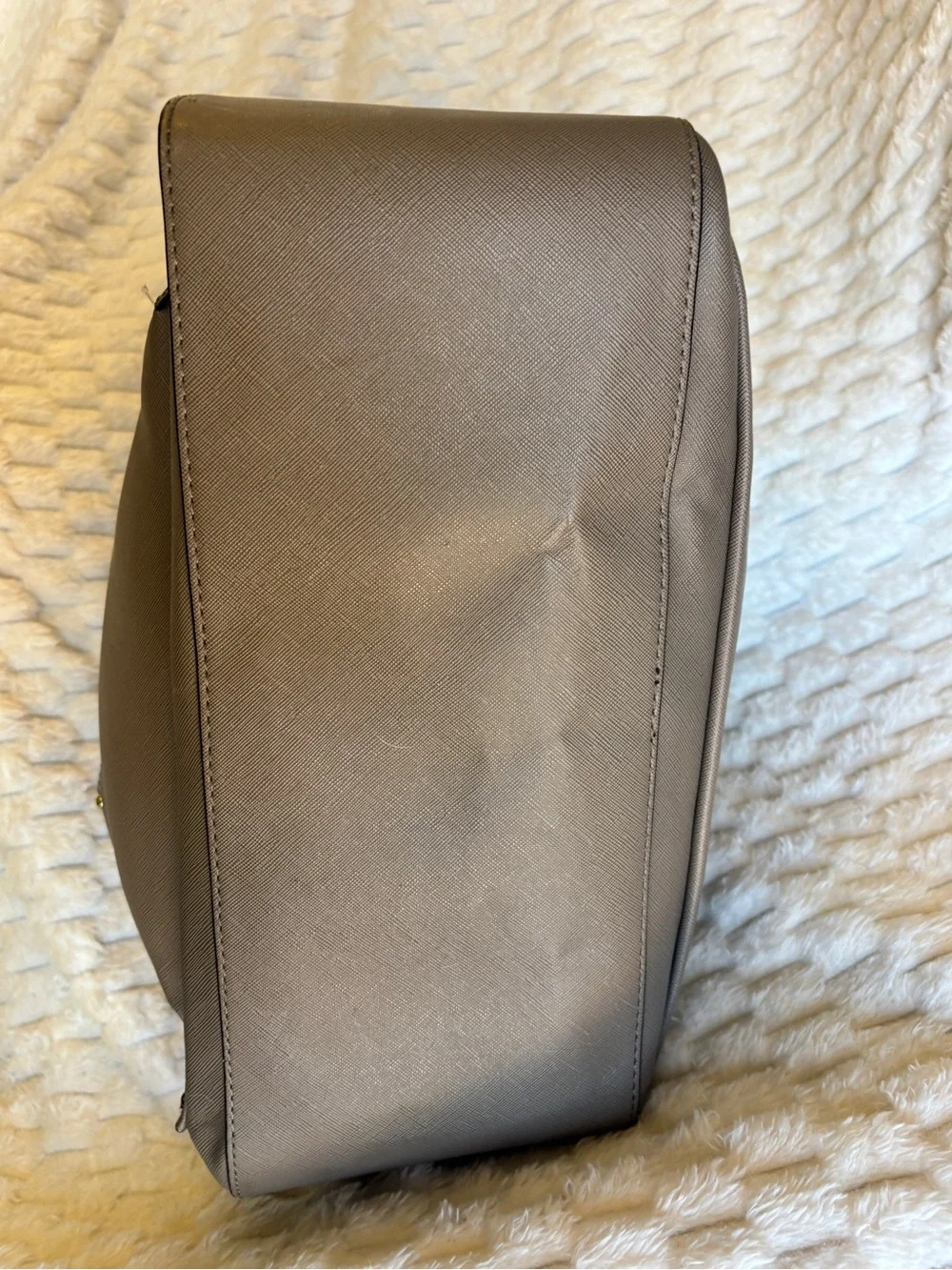 Steve Madden Gray Structured Tote with Front Slip Pocket large capacity